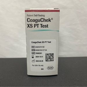 CoaguChek Xs PT Test  6 Strips & 1 Code Chip - Exp. 10/2024, New & Sealed
